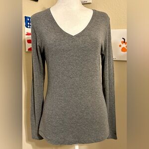 Cuddl Duds Gray Long Sleeve Top